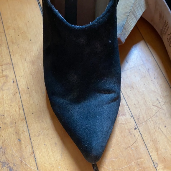 Black suede ankle wrap booties by Matt Bernsen - Picture 3 of 7